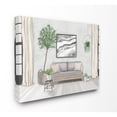 thumbnail image 1 of Stupell Industries Modern Living Room Interior Design Green Gray Painting Canvas Wall Art by Ziwei Li, 1 of 1