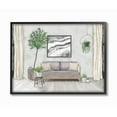 thumbnail image 1 of Stupell Industries Modern Living Room Interior Design Green Gray Painting Framed Wall Art by Ziwei Li, 1 of 1