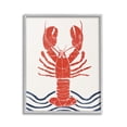 thumbnail image 1 of Stupell Industries Modern Lobster with Waves Animals & Insects Painting Gray Framed Art Print Wall Art, 16 x 20, 1 of 9