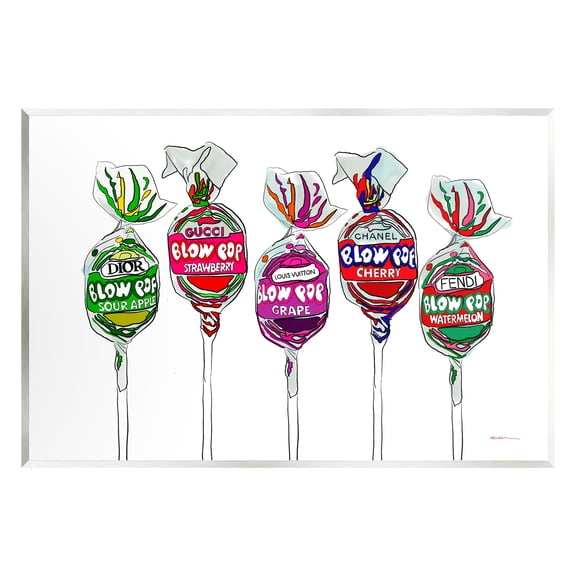 Stupell Industries Modern Lollipop Candy Food & Beverage Painting Unframed Art Print Wall Art, 19 x 13