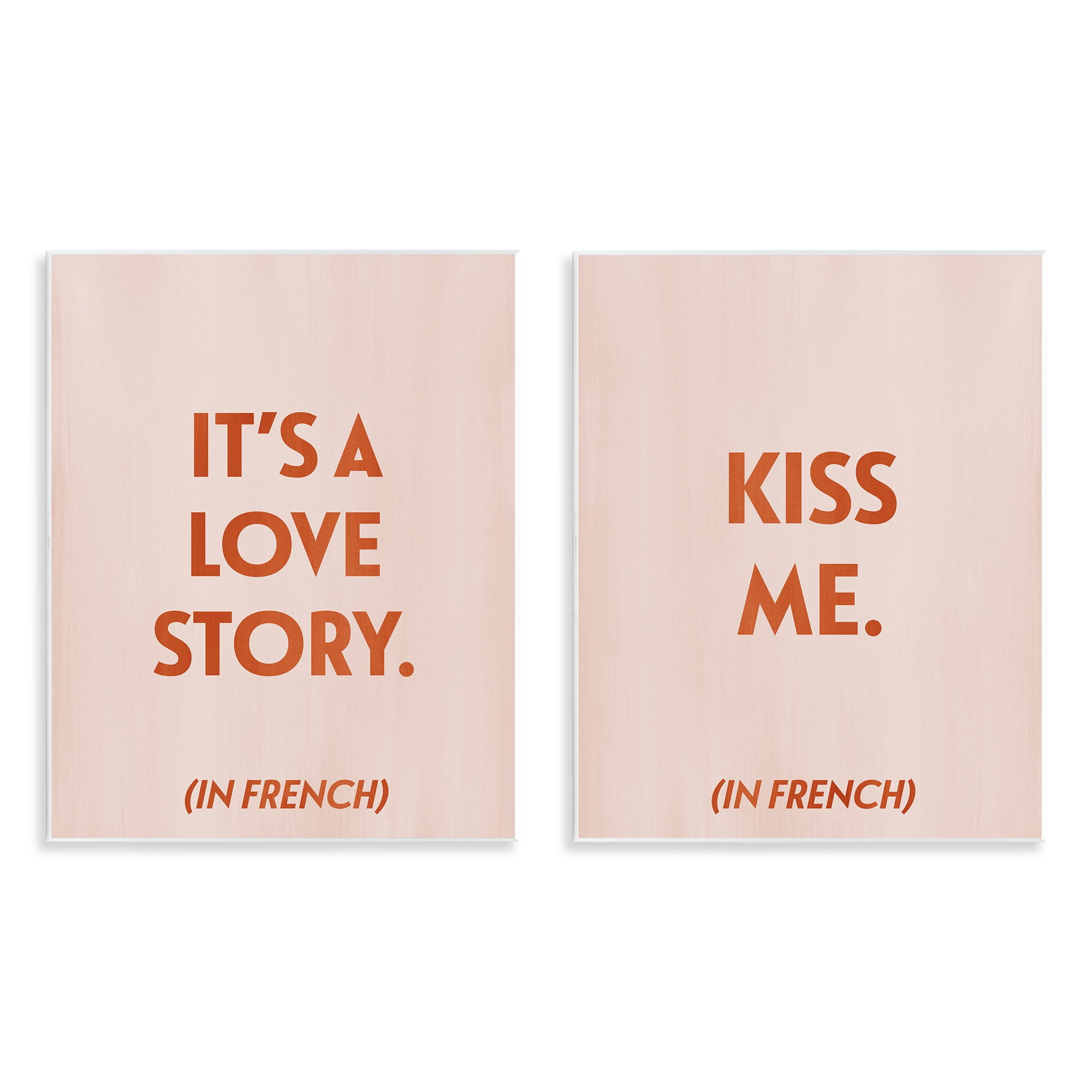 Stupell Industries Modern Love Story Kiss Text & Numbers Painting Unframed Art Print Wall Art, 11 x 14, Set of 2
