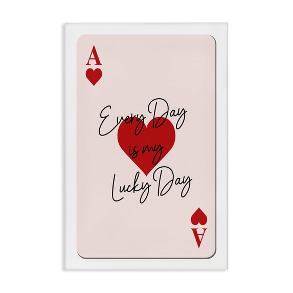 Stupell Industries Modern Lucky Day Card Design Canvas Art, 16 x 24, by Martina Pavlova
