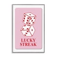 thumbnail image 1 of Stupell Industries Modern Lucky Streak Dice Gray Framed Giclee Art, 12 x 18, by Martina Pavlova, 1 of 8