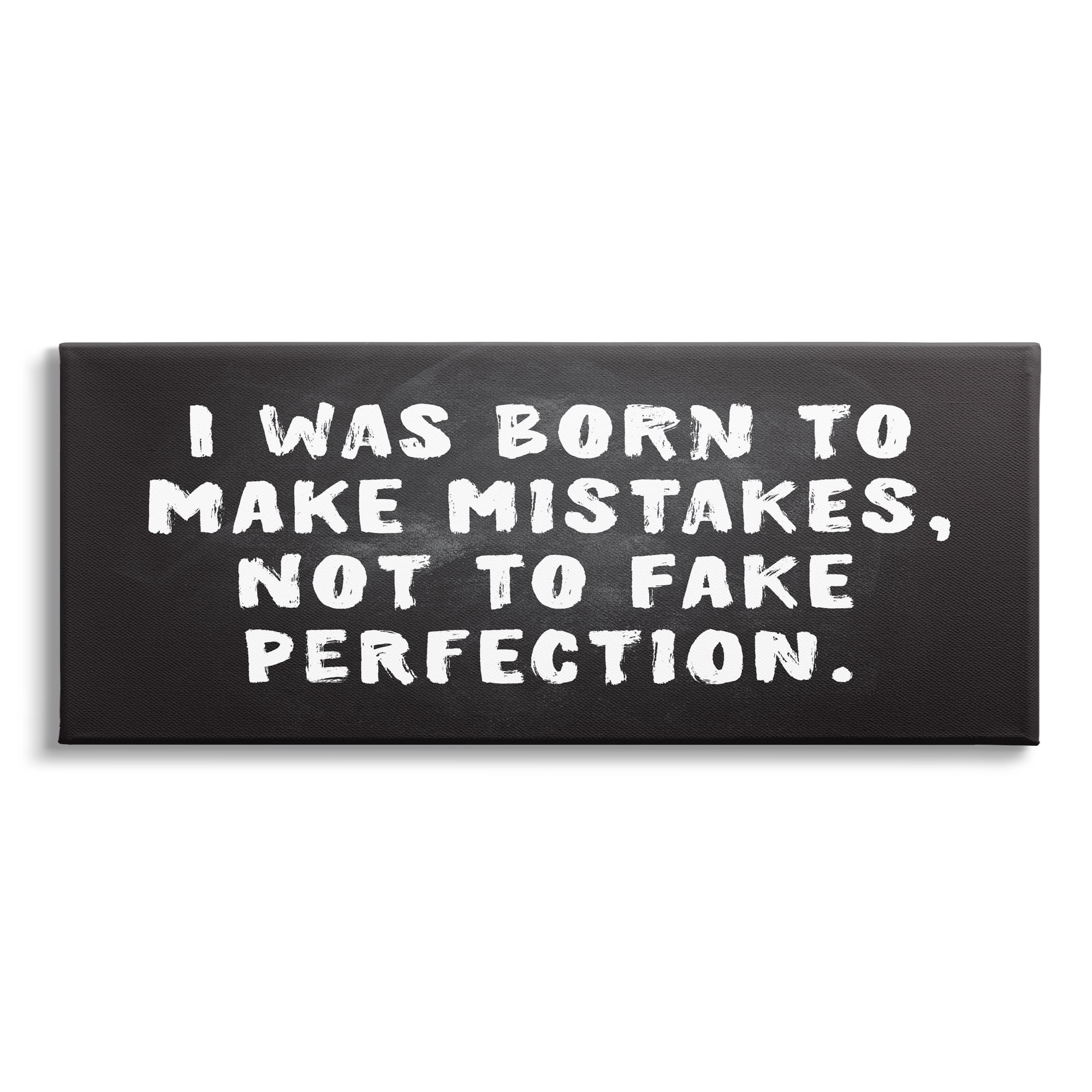 Stupell Industries Modern Make Mistakes Phrase Inspirational Painting Gallery Wrapped Canvas Print Wall Art, 24 x 10