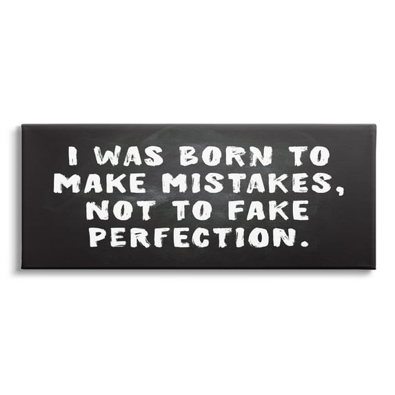 Stupell Industries Modern Make Mistakes Phrase Inspirational Painting Gallery Wrapped Canvas Print Wall Art, 48 x 20