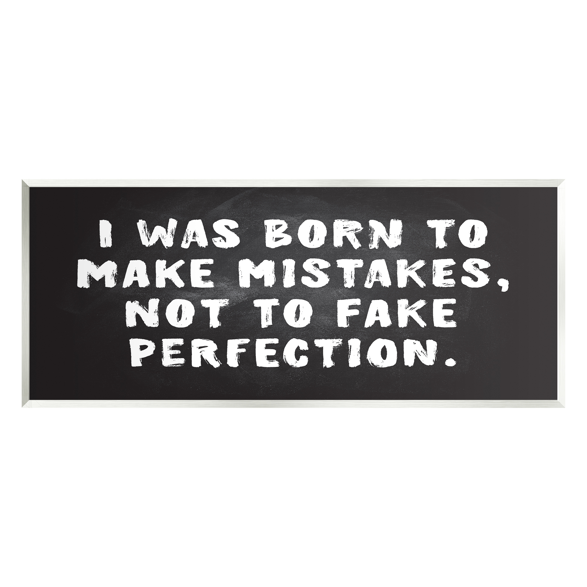 Stupell Industries Modern Make Mistakes Phrase Inspirational Painting Unframed Art Print Wall Art, 17 x 7