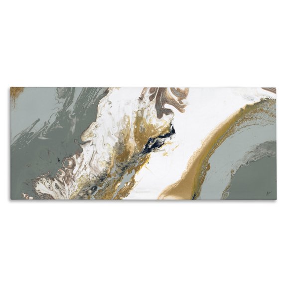 Stupell Industries Modern Marbled Geode Abstract Composition Canvas Art, 24 x 10, by Ajoya Grace