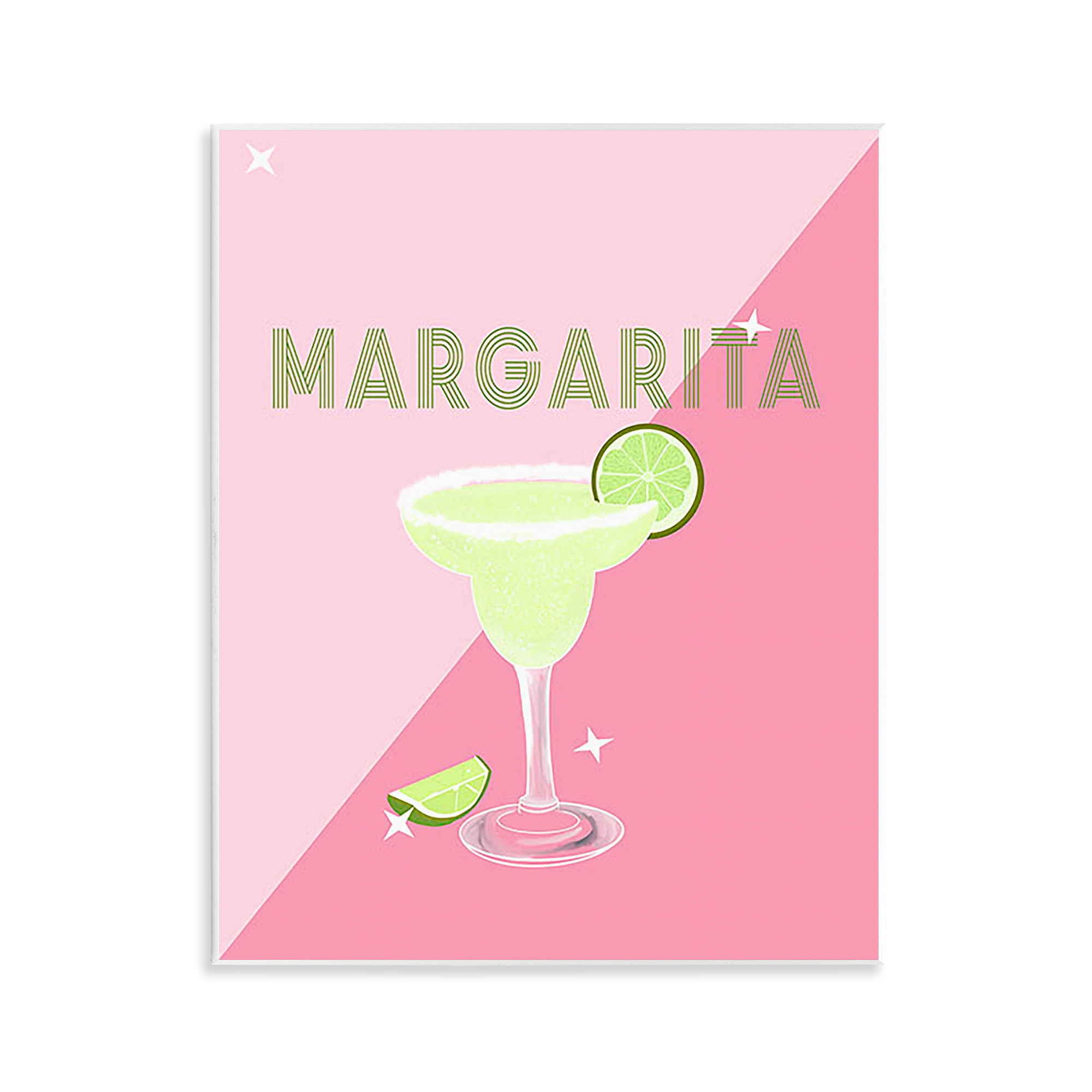 Stupell Industries Modern Margarita on Pink Food & Beverage Painting Unframed Art Print Wall Art, 11 x 14