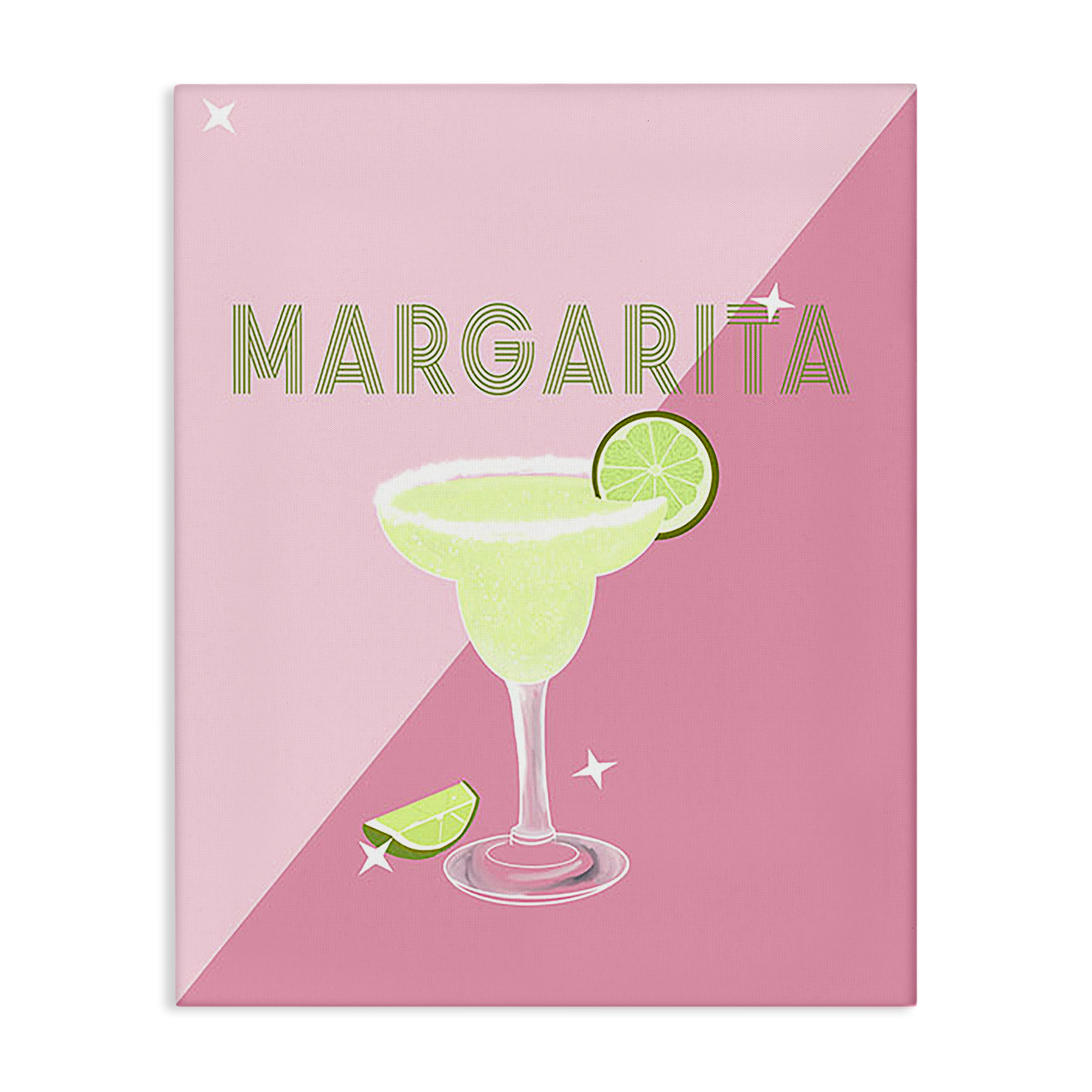 Stupell Industries Modern Margarita on Pink Food & Beverage Painting Wrapped Canvas Art Print Wall Art, 30 x 40