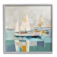 thumbnail image 1 of Stupell Industries Modern Maritime Boats Abstract Painting Gray Framed Art Print Wall Art, 12 x 12, 1 of 9