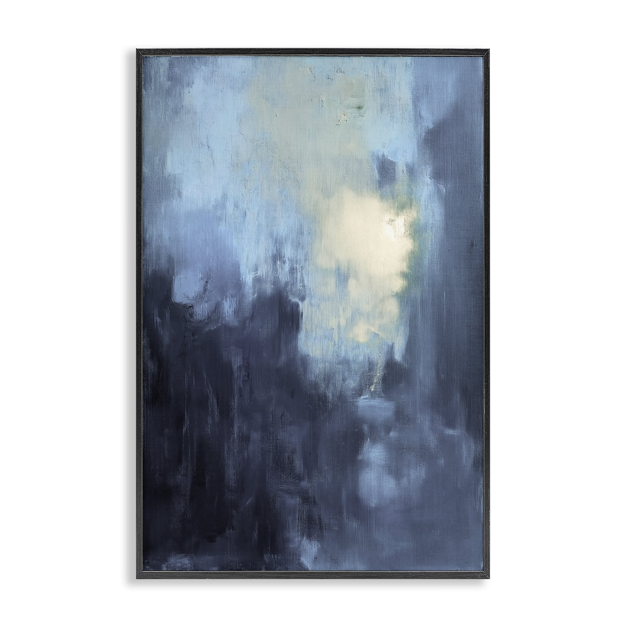 Stupell Industries Modern Masculine Abstract Abstract Painting Black Framed Art Print Wall Art, 12 x 18