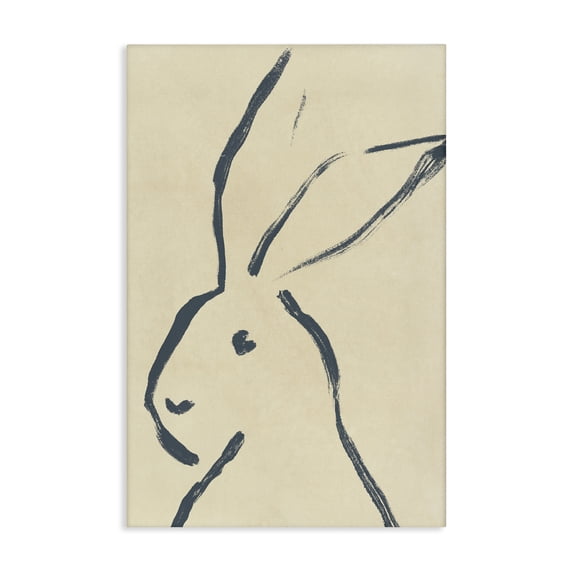 Stupell Industries Modern Minimal Brushed Rabbit Canvas Art, 20 x 30, by June Erica Vess
