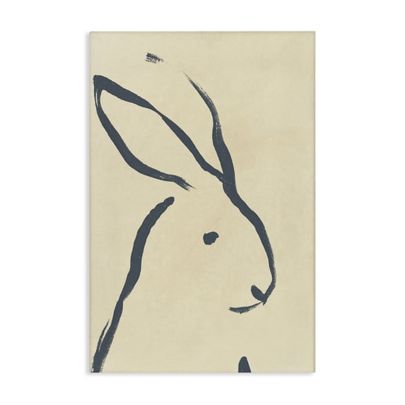 Stupell Industries Modern Minimal Rabbit Doodle Canvas Art, 16 x 24, by June Erica Vess