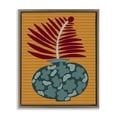 thumbnail image 1 of Stupell Industries Modern Modern Vase on Yellow Brown Floating Frame Canvas Art, 17 x 21, by Regina Moore, 1 of 8