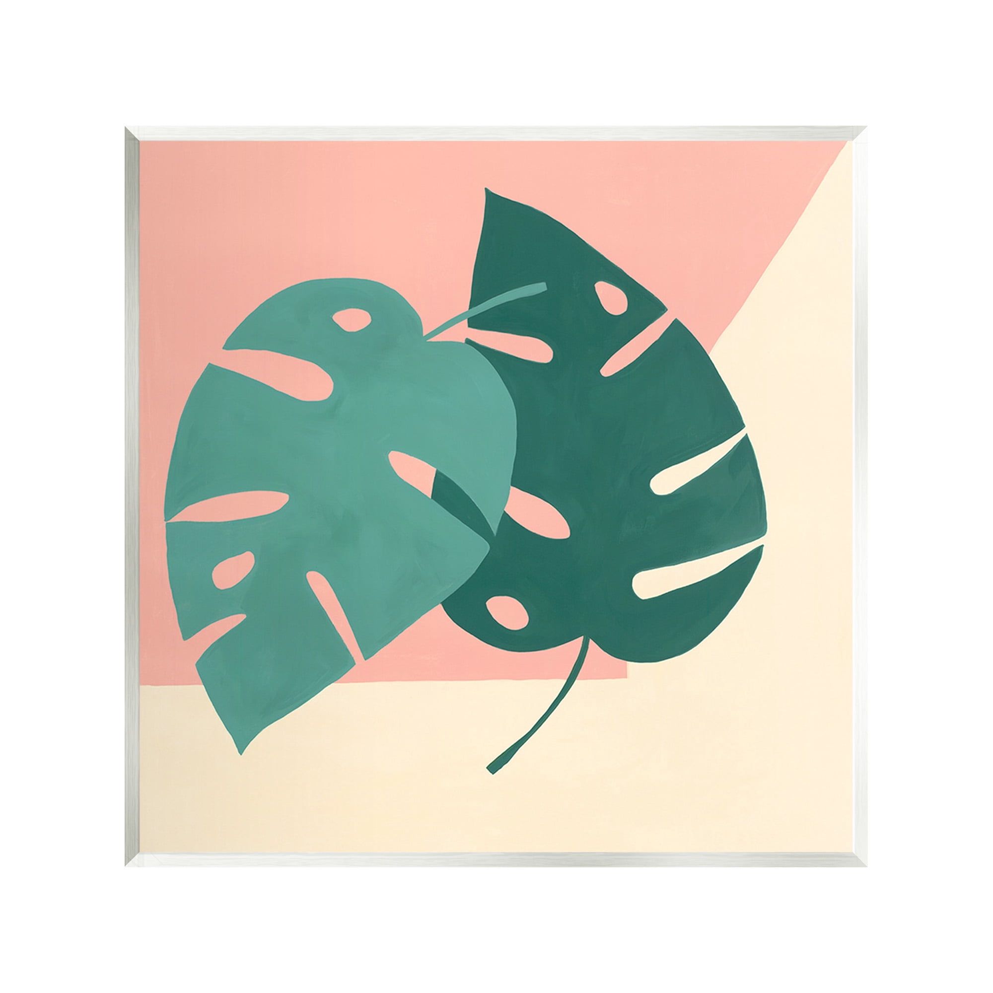 Stupell Industries Modern Monstera Leaf Botanical & Floral Painting Unframed Art Print Wall Art, 12 x 12