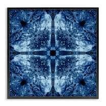 Stupell Industries Modern Mosaic Pattern Abstract Painting Black Framed Art Print Wall Art, 12 x 12