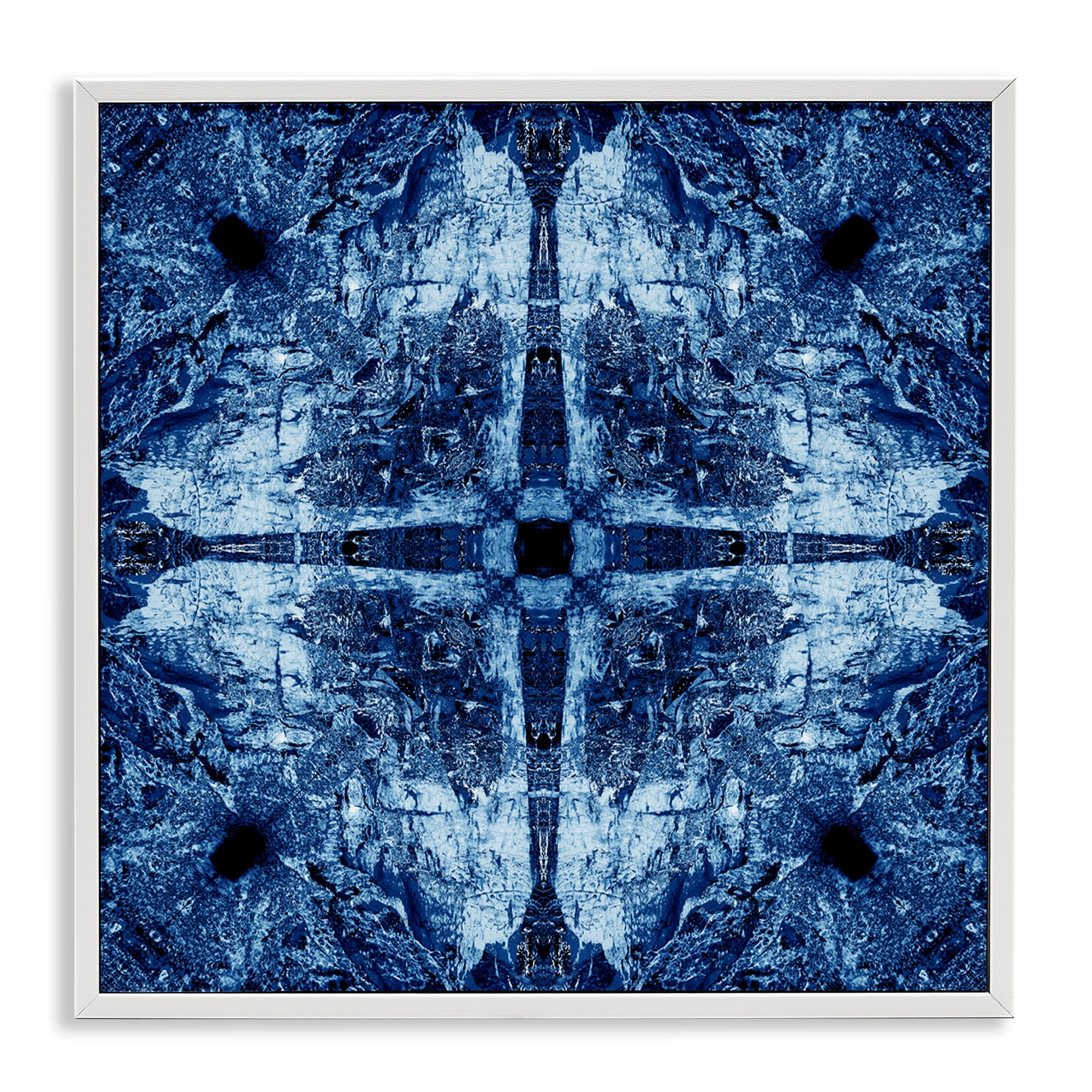 Stupell Industries Modern Mosaic Pattern Abstract Painting White Framed Art Print Wall Art, 24 x 24