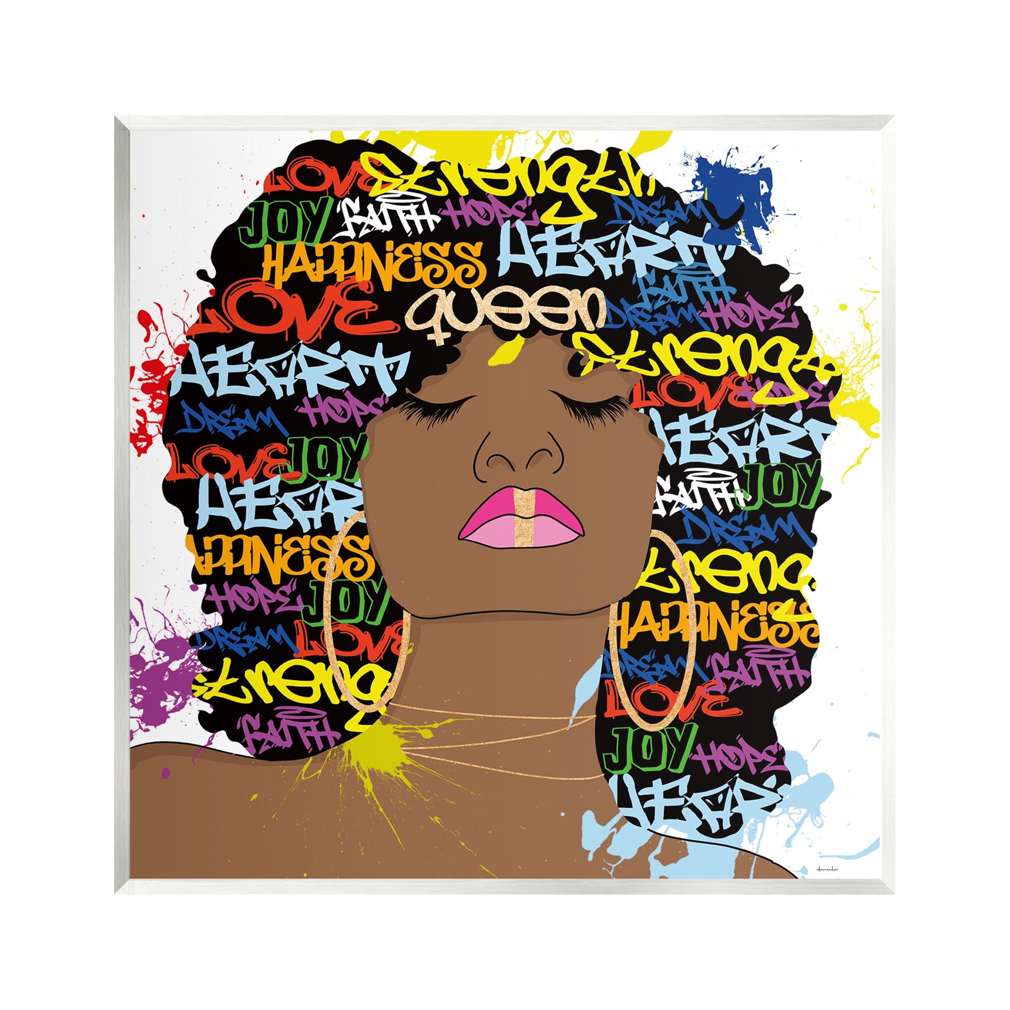 Stupell Industries Modern Motivational Girl Typography Painting Unframed Art Print Wall Art, 12 x 12