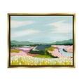 thumbnail image 1 of Stupell Industries Modern Mountain Stream Landscape Painting Gold Floater Framed Canvas Art Print Wall Art, 31 x 25, 1 of 10