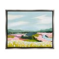 thumbnail image 1 of Stupell Industries Modern Mountain Stream Landscape Painting Gray Floater Framed Canvas Art Print Wall Art, 21 x 17, 1 of 10