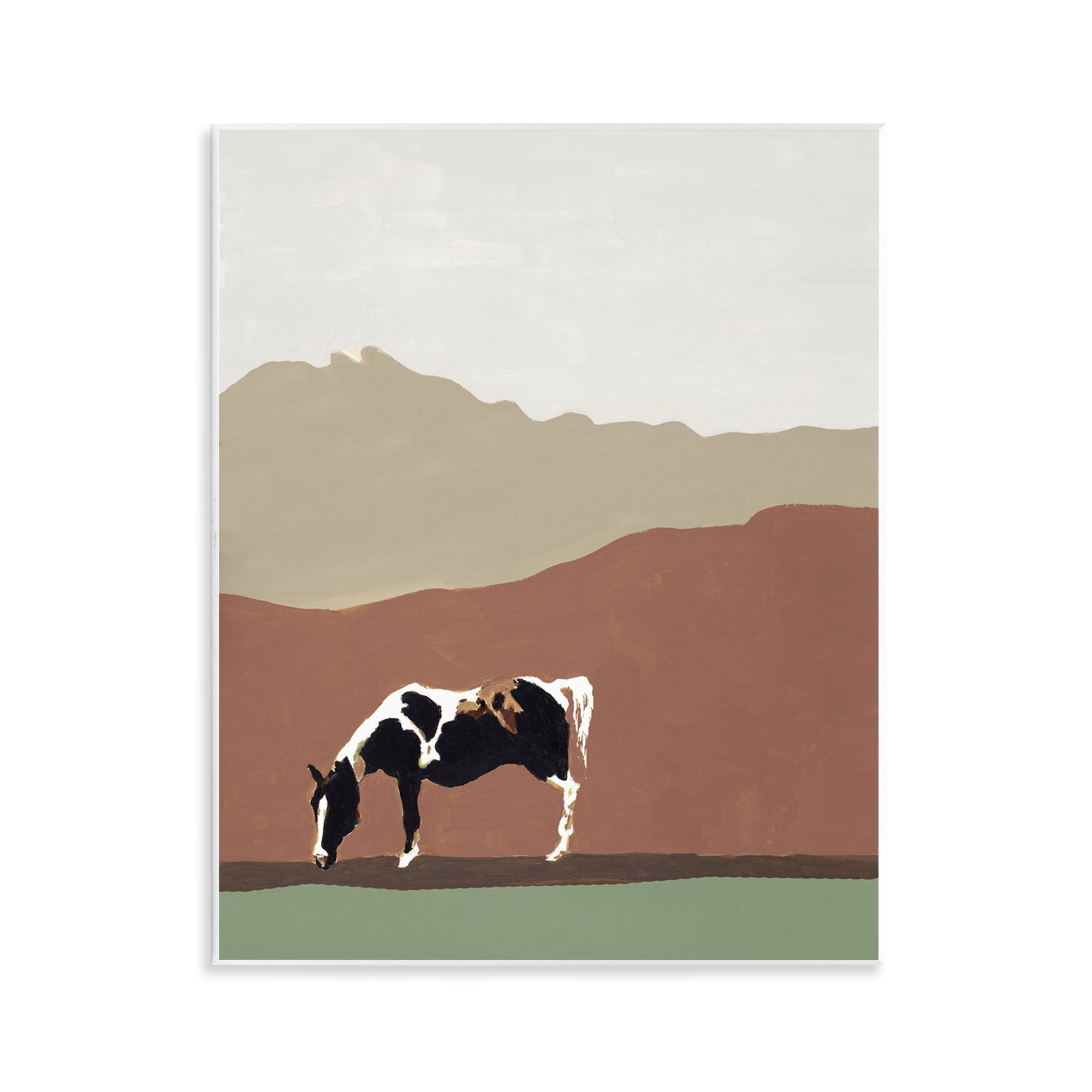 Stupell Industries Modern Mountains Horse Wall Plaque Art, design by Patricia Pinto