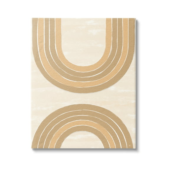 Stupell Industries Modern Muted Arches Abstract Painting Gallery Wrapped Canvas Art Print Wall Art, 36 x 48