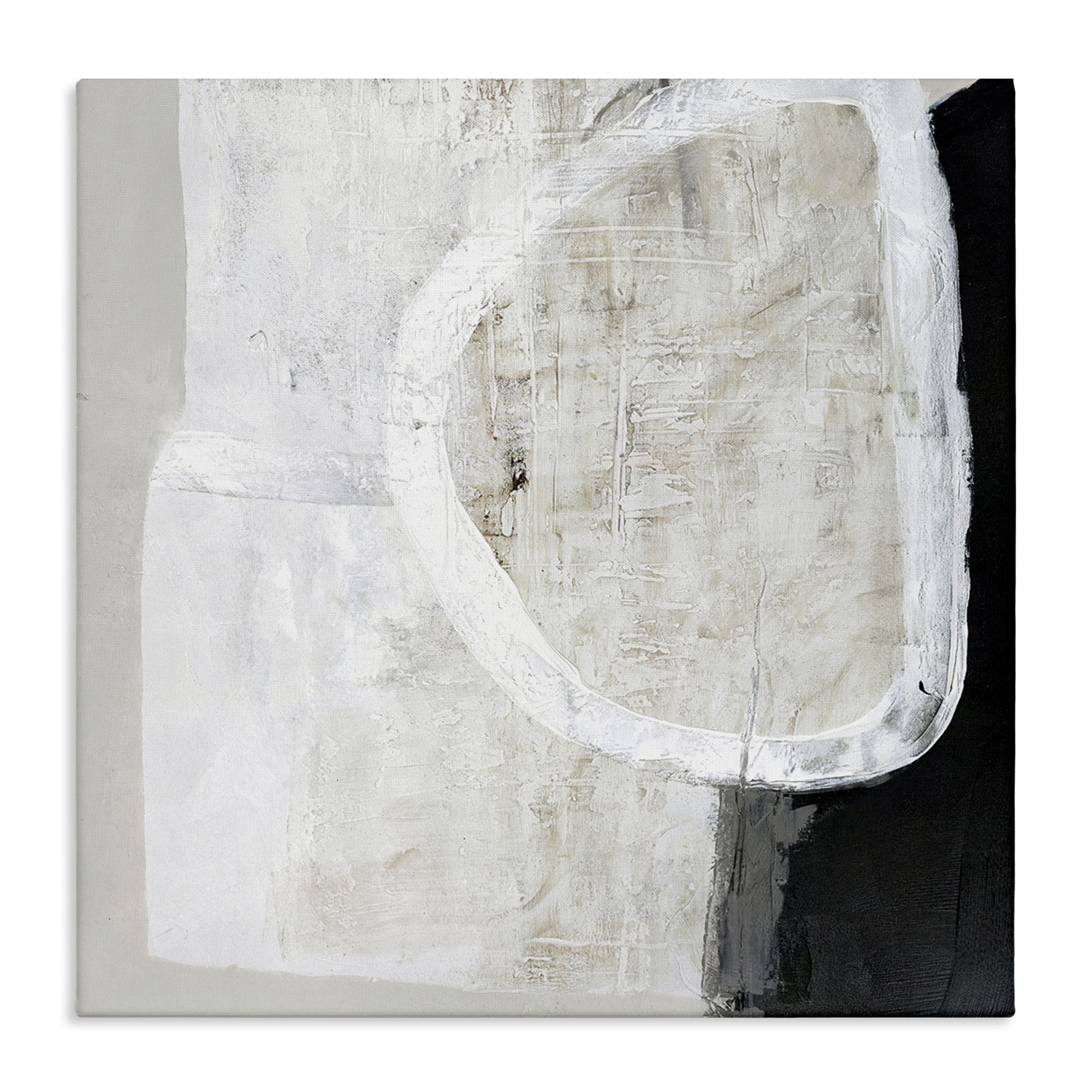 Stupell Industries Modern Neutral Abstraction Abstract Painting Gallery Wrapped Canvas Art Print Wall Art, 36 x 36