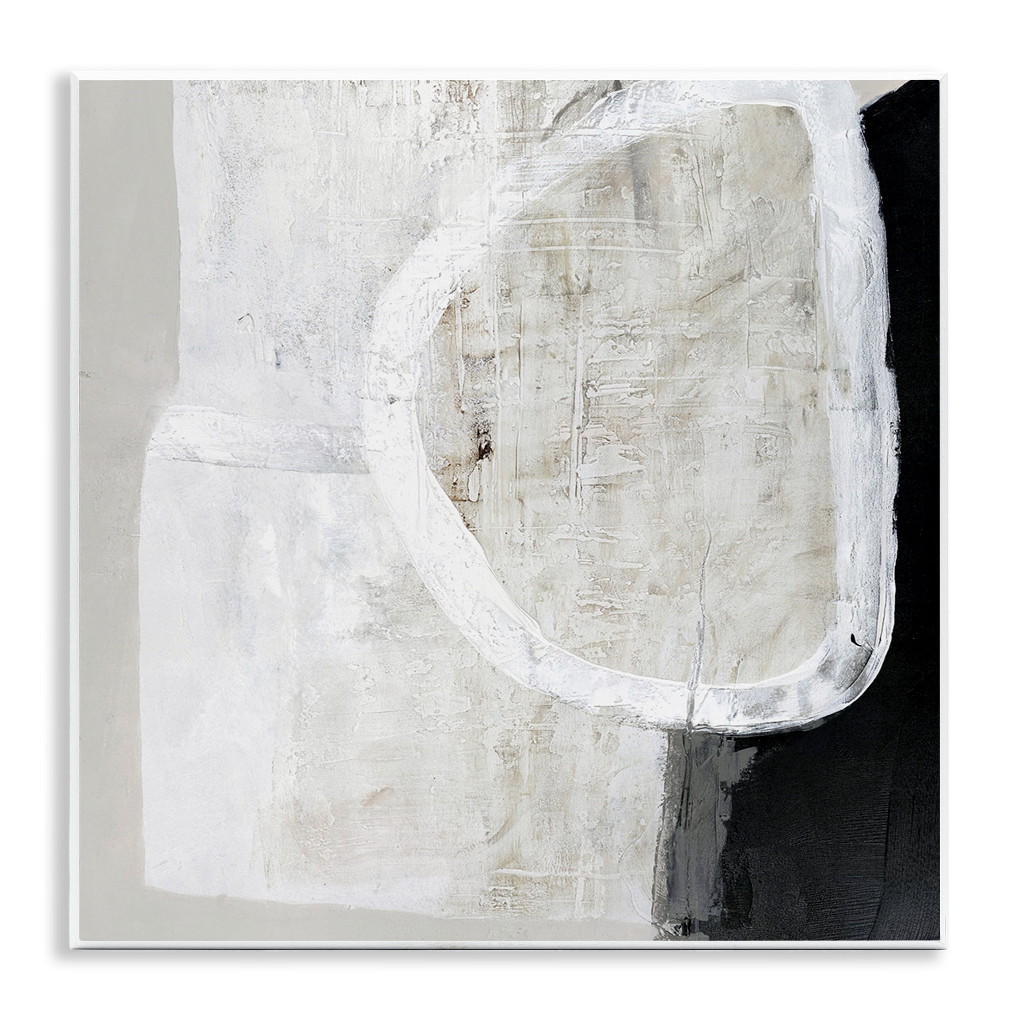 Stupell Industries Modern Neutral Abstraction Abstract Painting Unframed Art Print Wall Art, 12 x 12