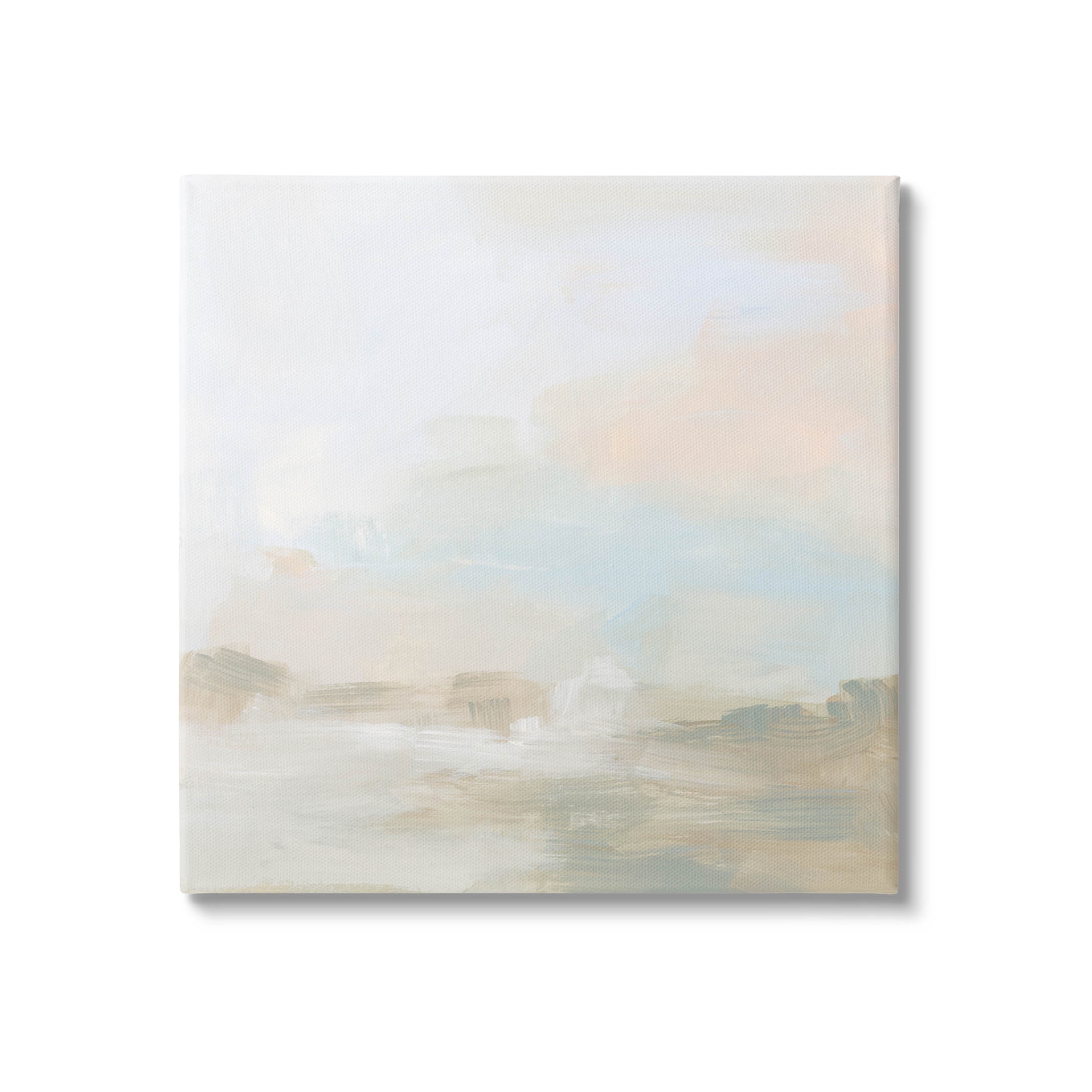 Neutral Abstract Landscape Canvas Wall Art, 17 x 17 Inches