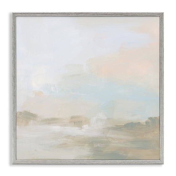Stupell Industries Contemporary Modern Neutral Landscape Abstract Gray Framed Giclee Art, 17 x 17, by June Erica Vess