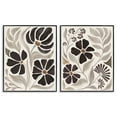 thumbnail image 1 of Stupell Industries Modern Neutral Petals Plants & Flowers Painting Black Framed Art Print Wall Art, 24 x 30, Set of 2, 1 of 2