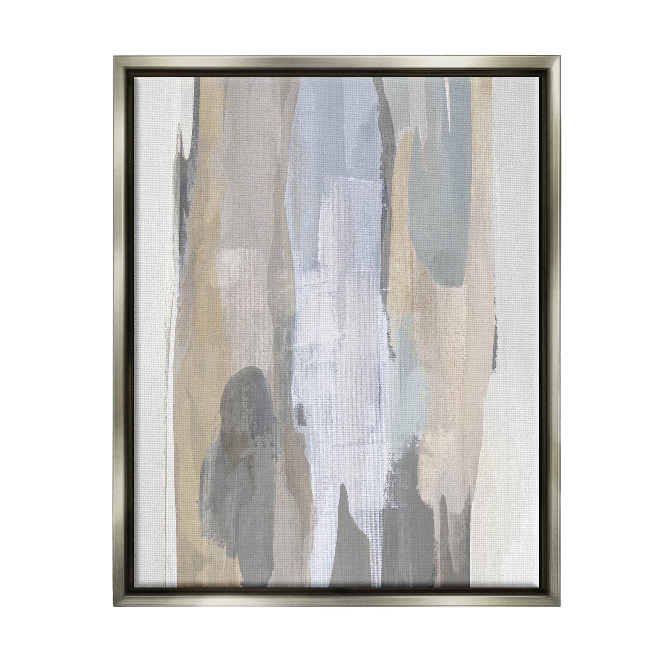 Stupell Industries Modern Neutral Tones Arrangement Graphic Art Luster Gray Floating Framed Canvas Print Wall Art, Design by Jackie Hanson