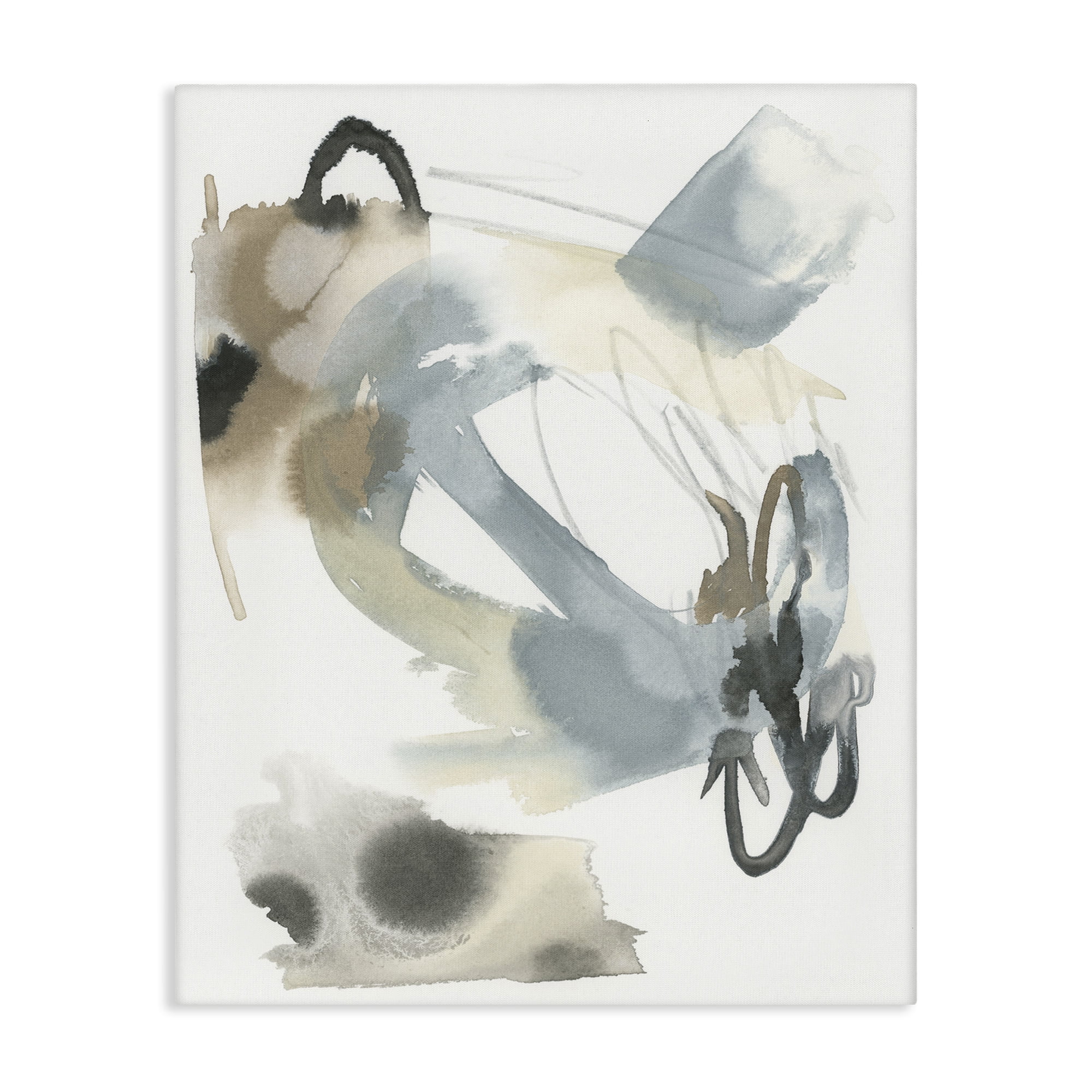 Stupell Industries Modern Neutral Watercolor Abstract Painting Gallery Wrapped Canvas Art Print Wall Art, 30 x 40