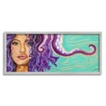 thumbnail image 1 of Stupell Industries Modern Octopus Girl Portrait Animals & Insects Painting Gray Framed Art Print Wall Art, 24 x 10, 1 of 8