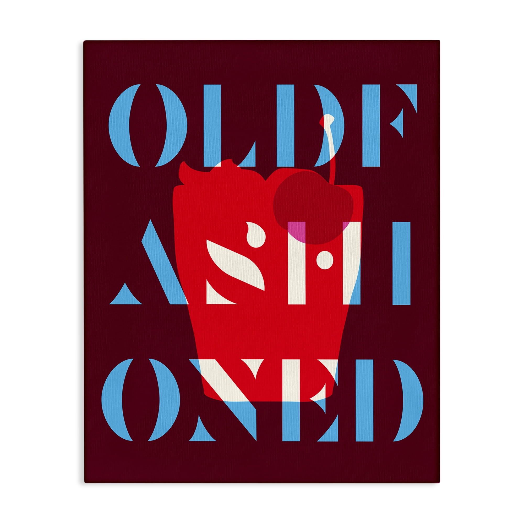 Stupell Industries Modern Old Fashioned Food & Beverage Painting Wrapped Canvas Art Print Wall Art, 24 x 30