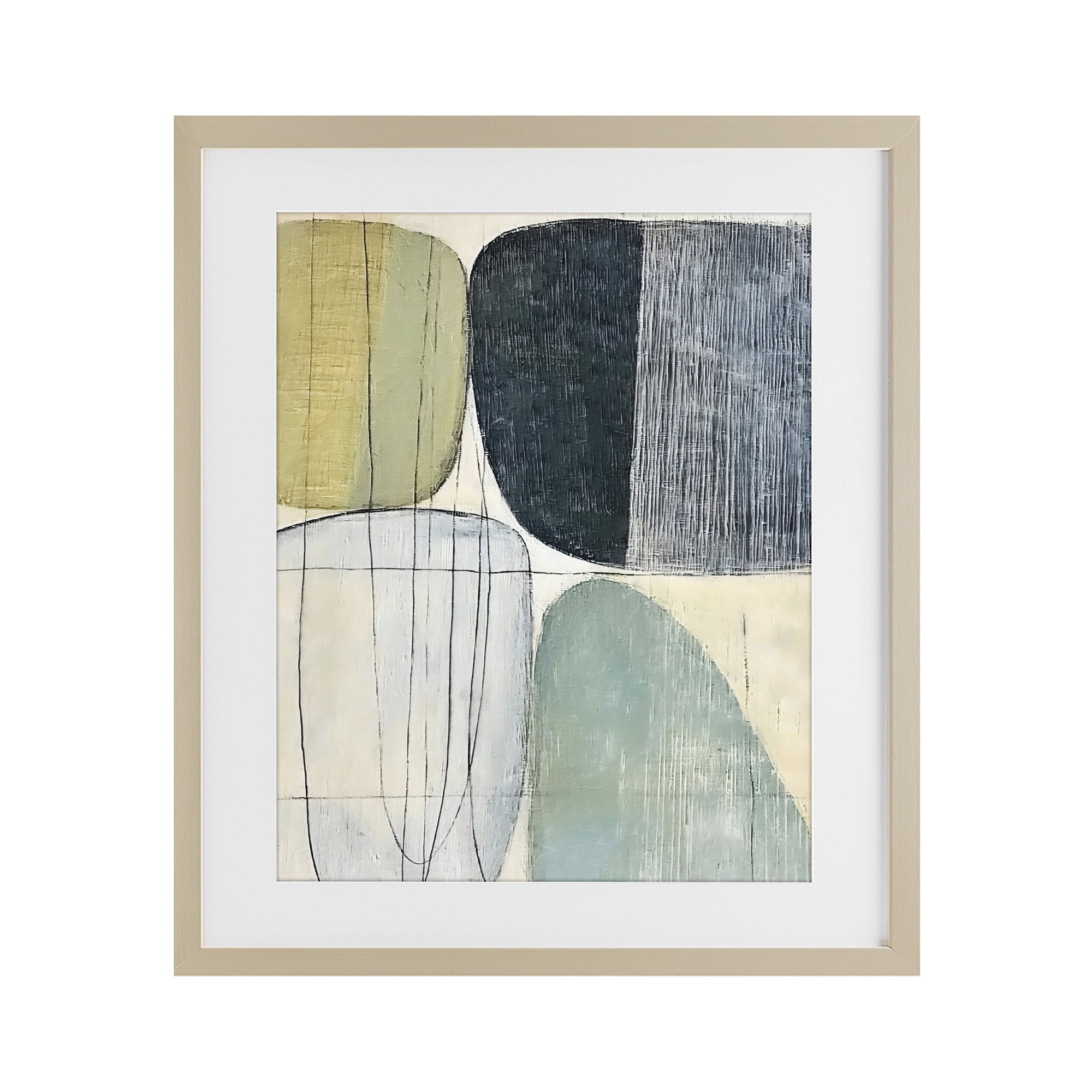 Stupell Industries Modern Organic Composition Birch Framed Print Under Glass, design by Riley B