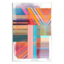 Stupell Industries Modern Overlapping Patterns Abstract Painting Unframed Art Print Wall Art, 10 x 15