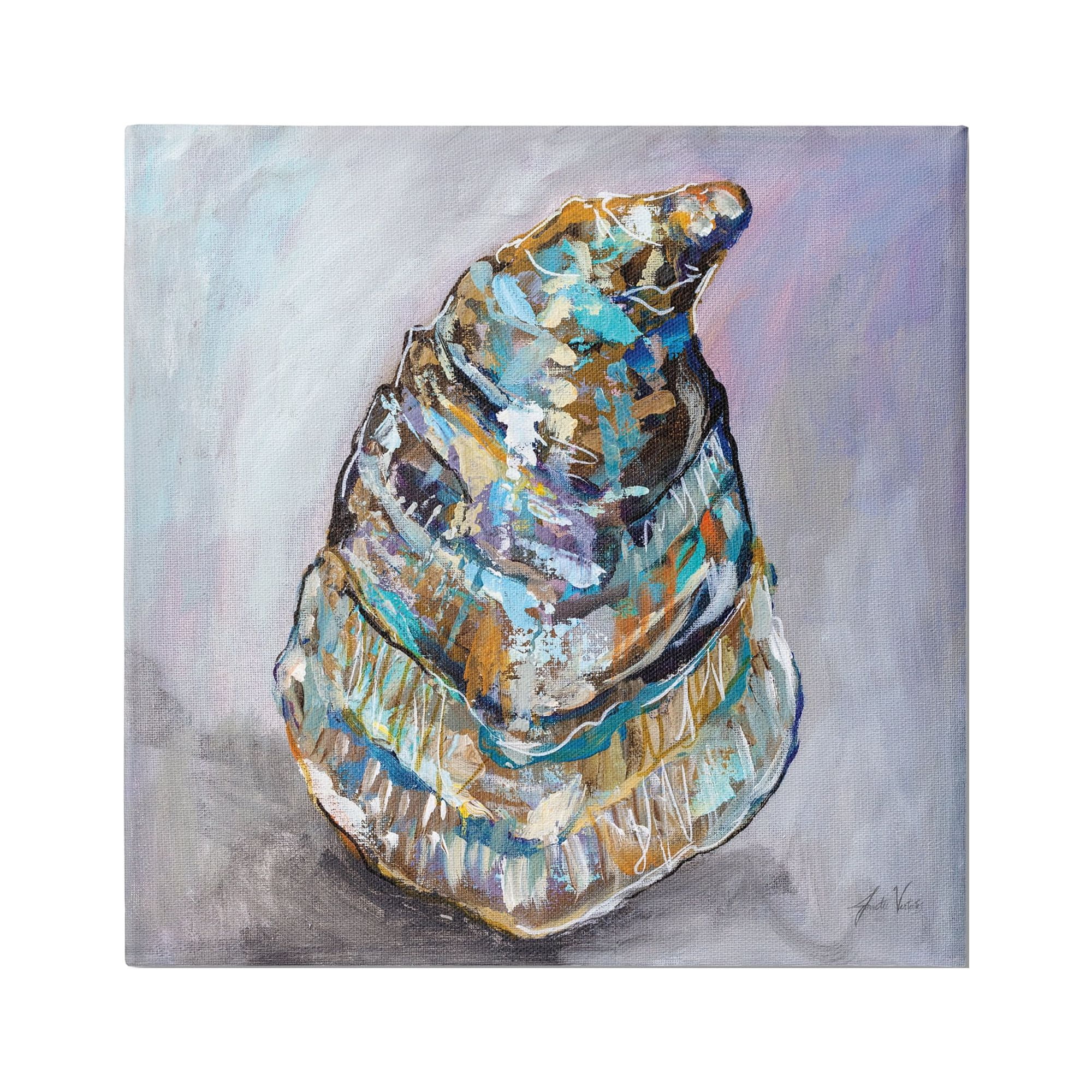 Stupell Industries Modern Oyster Painting Animals & Insects Painting Gallery Wrapped Canvas Print Wall Art, 24 x 24