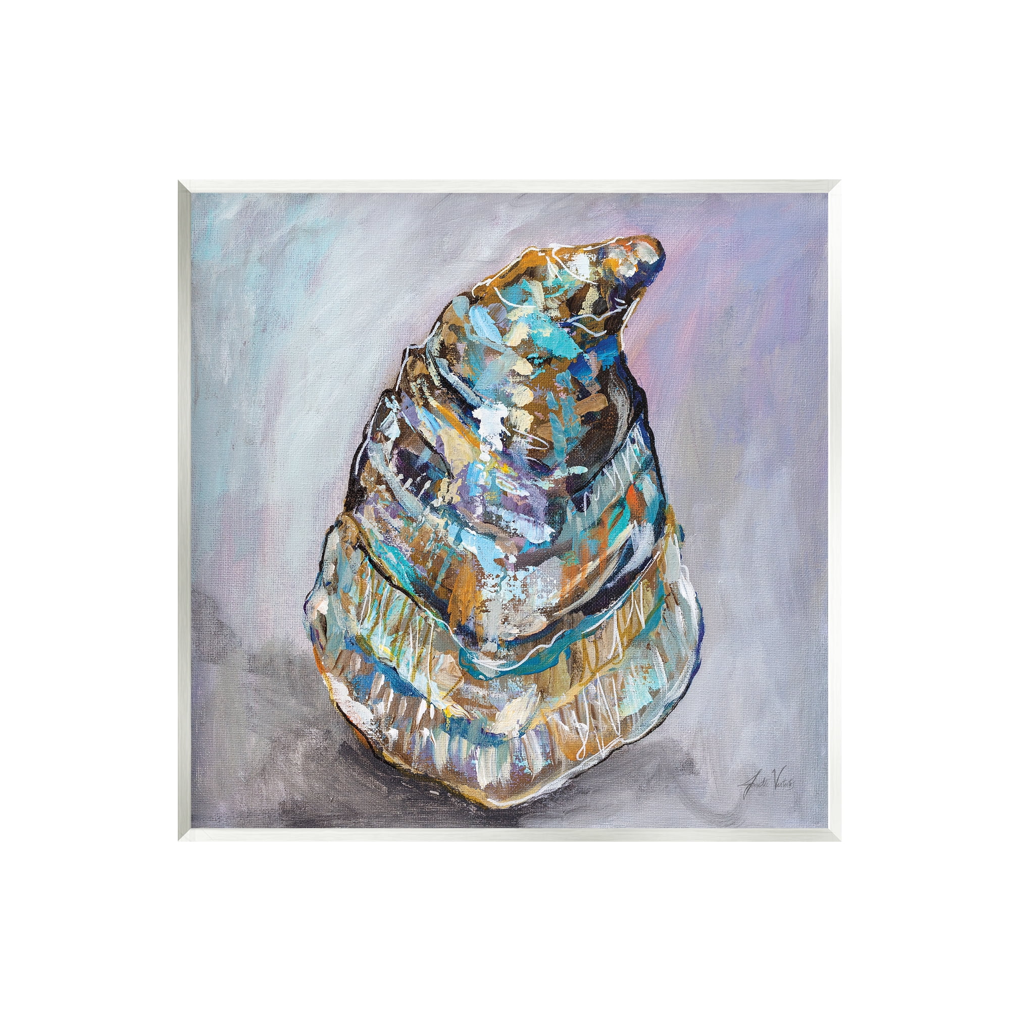 Stupell Industries Modern Oyster Painting Animals & Insects Painting Unframed Art Print Wall Art, 12 x 12