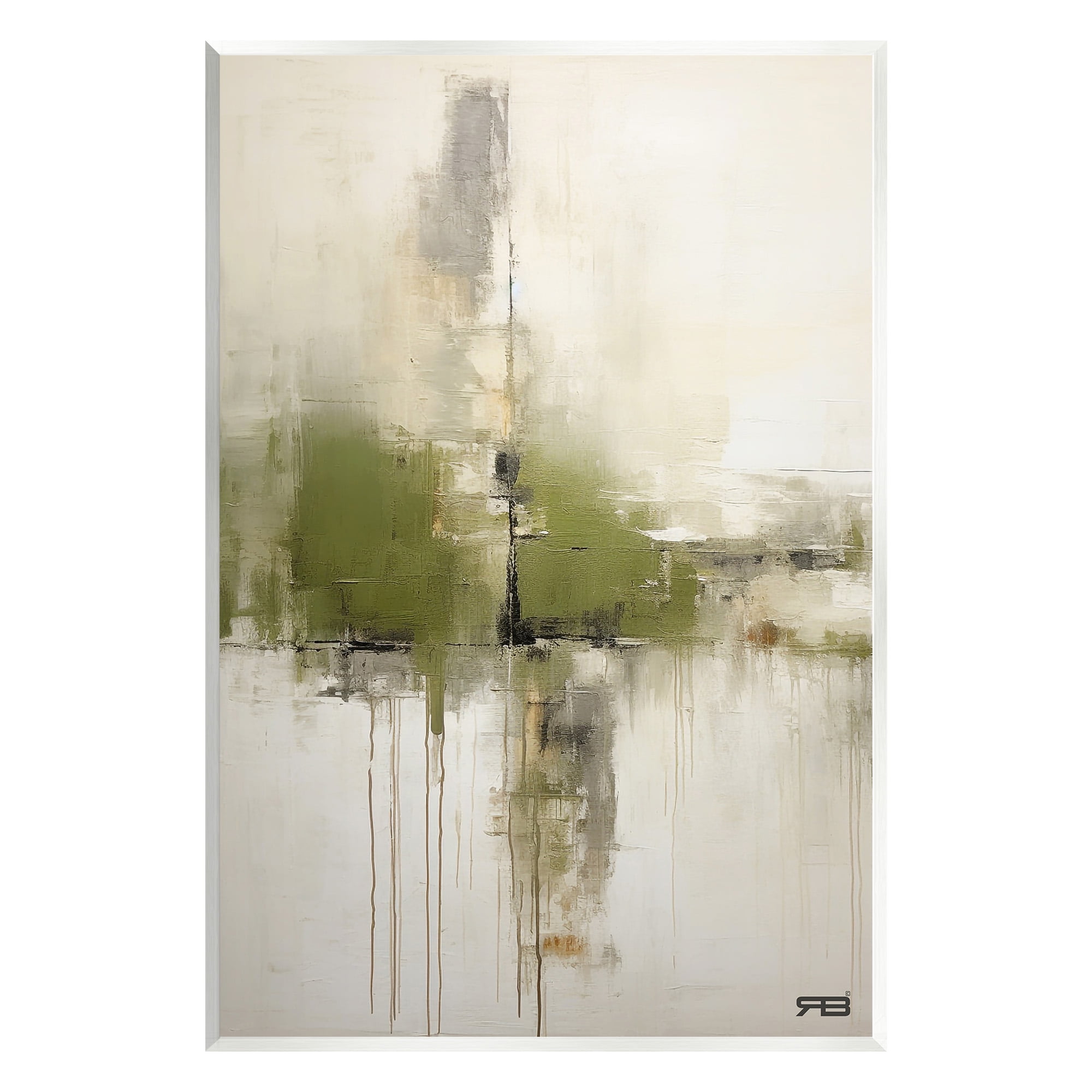 Stupell Industries Modern Paint Drip Horizon Abstract Painting Unframed Art Print Wall Art, 10 x 15