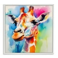 thumbnail image 1 of Stupell Industries Modern Paint Giraffe Animals & Insects Painting White Framed Art Print Wall Art, 17 x 17, 1 of 10
