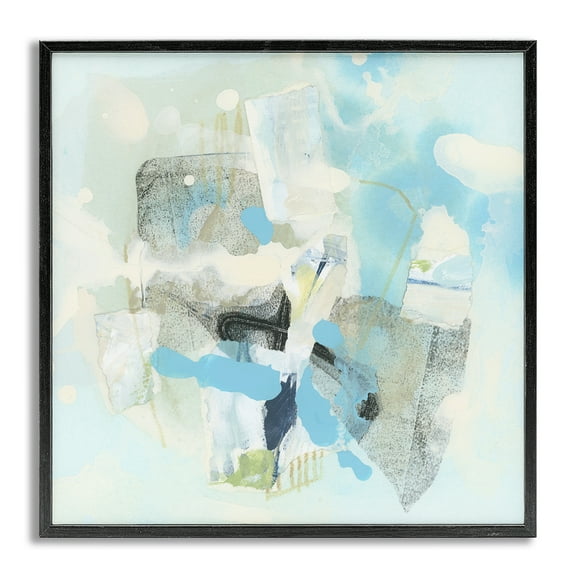 Stupell Industries Modern Paint Splash Abstract Abstract Painting Gray Framed Art Print Wall Art, 12 x 12