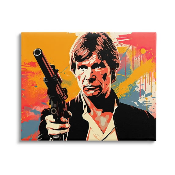 Stupell Industries Modern Paint Splash Sci-Fi Fairy Tales & Fantasy Painting Gallery Wrapped Canvas Art Print Wall Art, 20 x 16