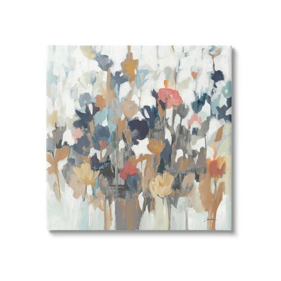 Stupell Industries Modern Painterly Floral Arrangement Abstract Petals Canvas Wall Art, 36 x 36, Design by Liz Jardine