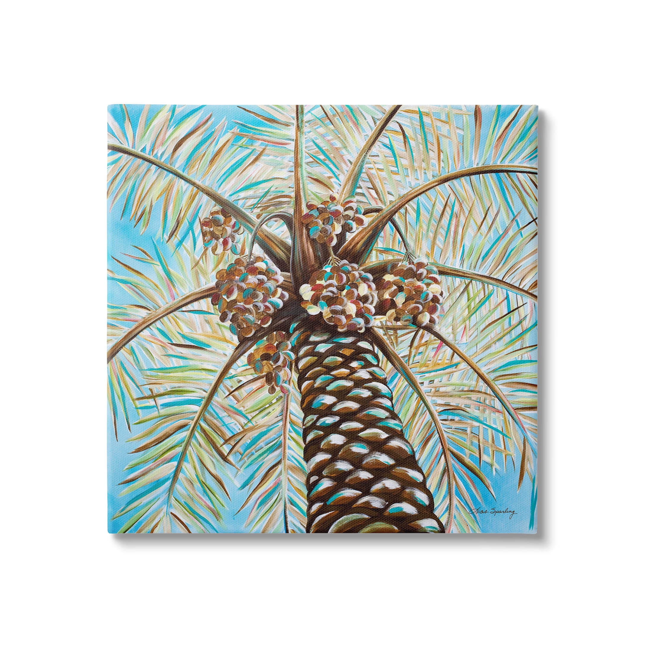 Stupell Industries Modern Palm Tree Painting Painting Gallery Wrapped Canvas Print Wall Art, Design by Lisa Sparling