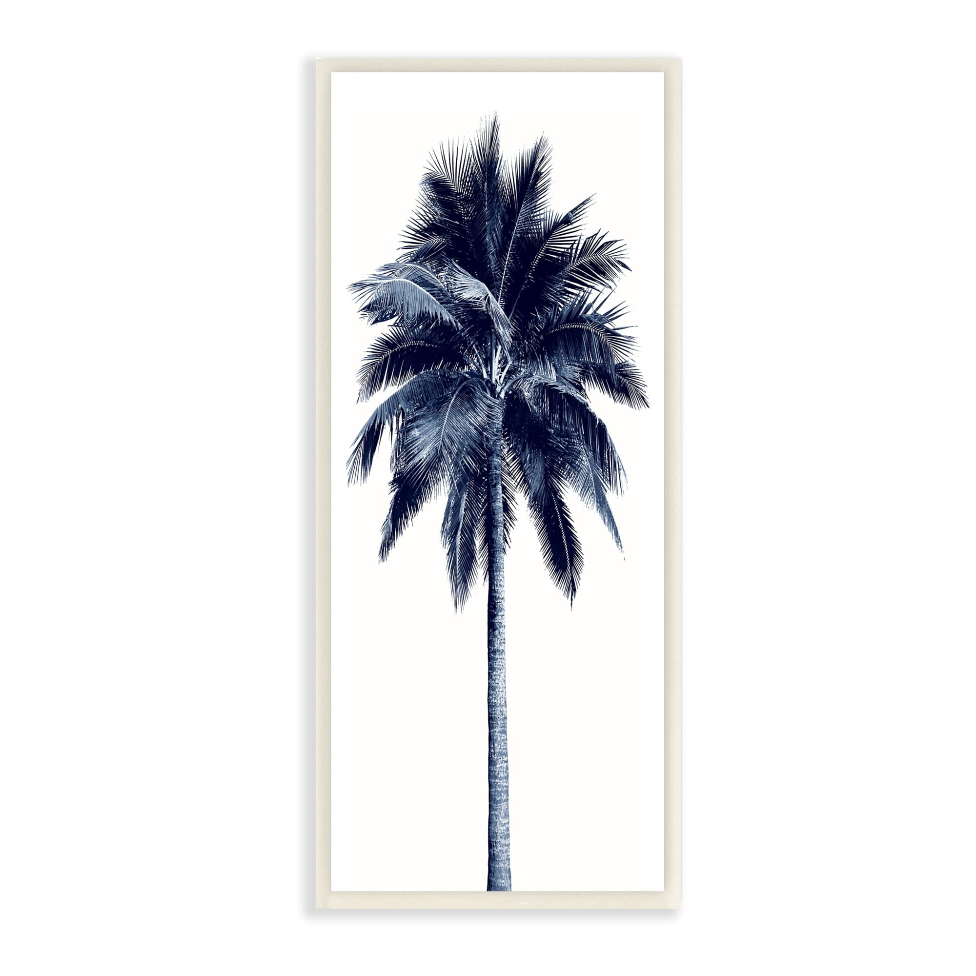 Stupell Industries Modern Palm Tree Plant Leaves Cropped Photography Wood Wall Art, 7 x 17, Design by Devon Davis