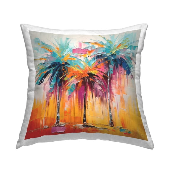 Stupell Industries Modern Palm Trees Decorative Printed Throw Pillow, 18 x 18