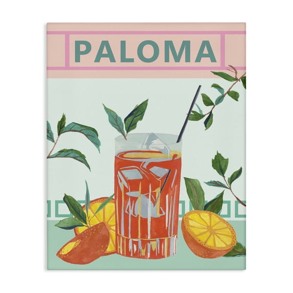 Stupell Industries Modern Paloma Tropical Cocktail Canvas Art, 16 x 20, by Melissa Wang