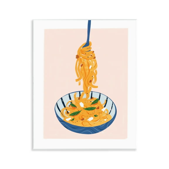 Stupell Industries Modern Pasta Bowl Food & Beverage Painting Unframed Art Print Wall Art, 11 x 14