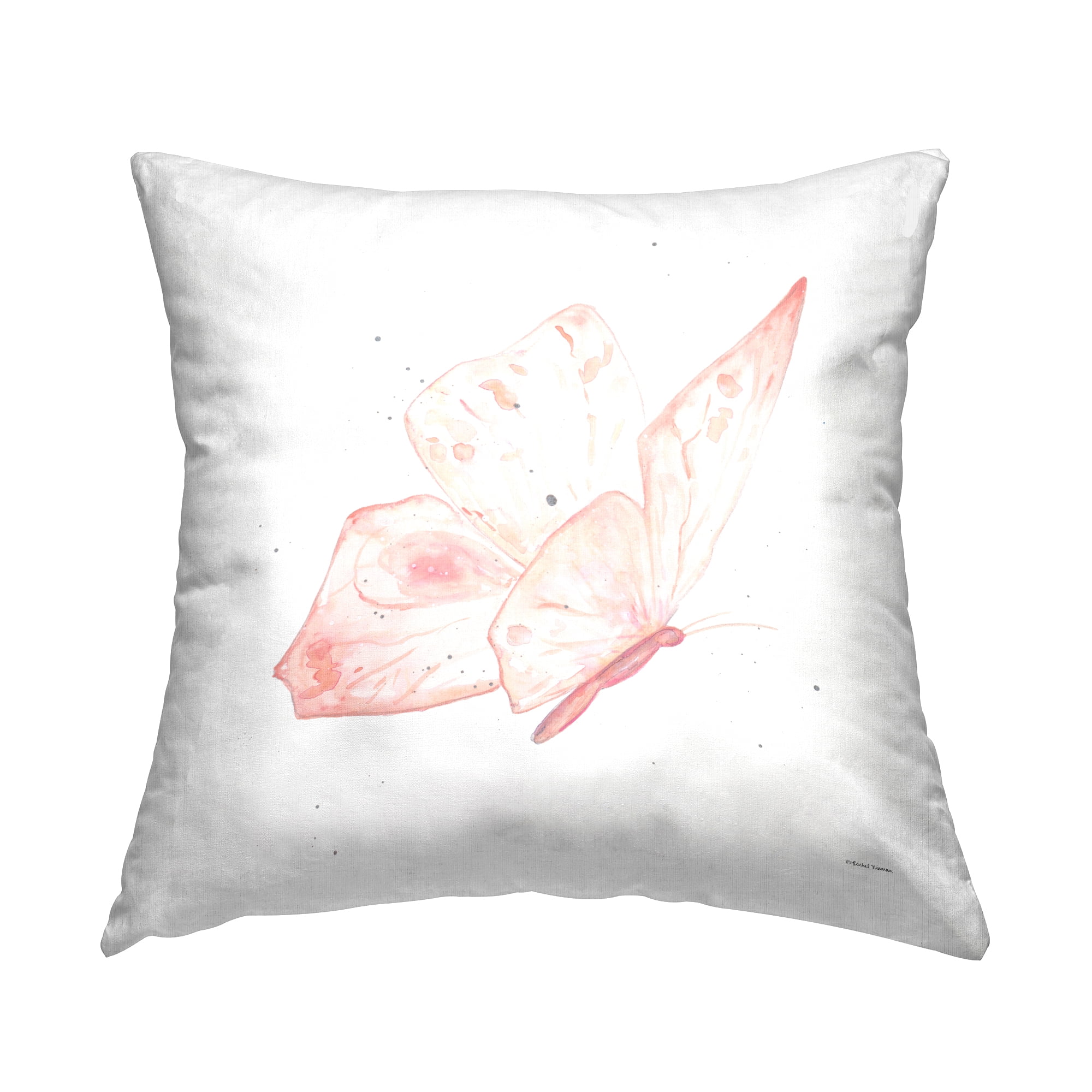 Stupell Industries Modern Pastel Butterfly Decorative Printed Throw Pillow, 18 x 18